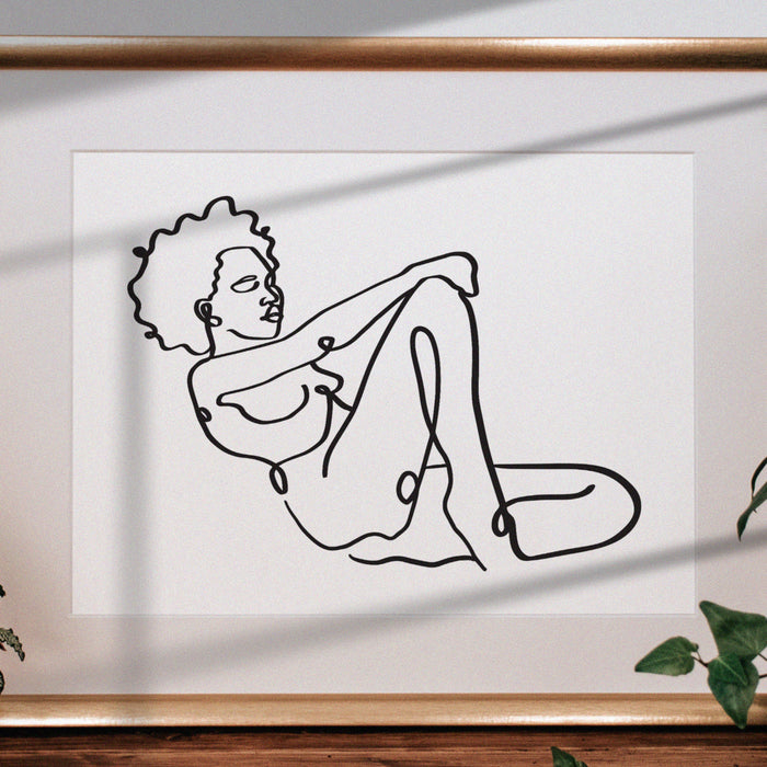 "Line in Black No. 4" Print - DomoINK