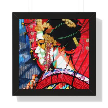 "Geisha" Framed Art Print DomoINK Poster.