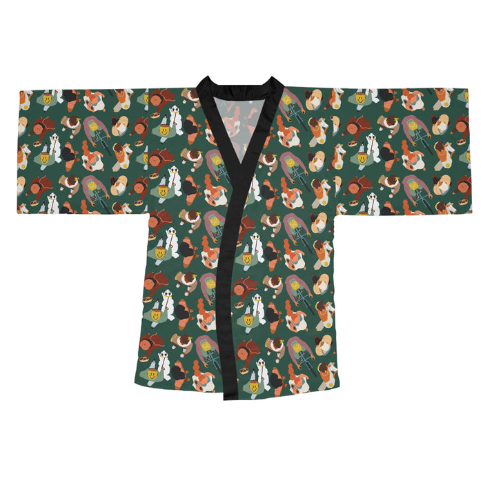 "Crosswalk" Long Sleeve Kimono Robe