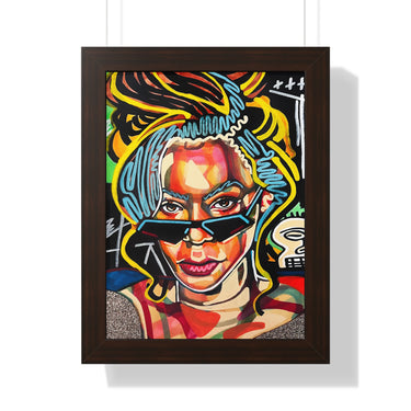 "Alien Superstar" Framed Art Print DomoINK Poster.