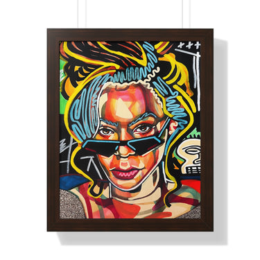 "Alien Superstar" Framed Art Print DomoINK Poster.