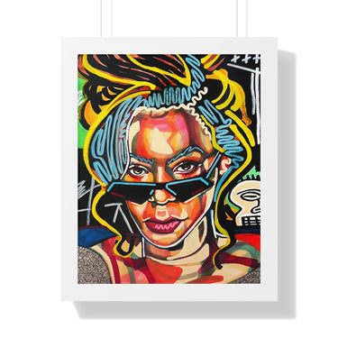 "Alien Superstar" Framed Art Print DomoINK Poster.