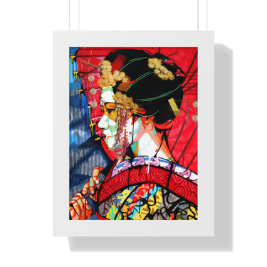 "Geisha" Framed Art Print DomoINK Poster.