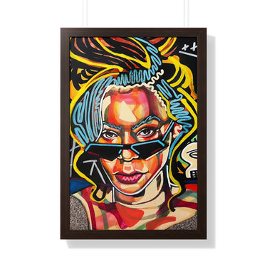 "Alien Superstar" Framed Art Print DomoINK Poster.