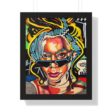 "Alien Superstar" Framed Art Print DomoINK Poster.
