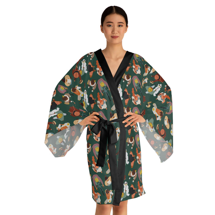 "Crosswalk" Long Sleeve Kimono Robe