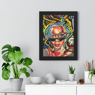 "Alien Superstar" Framed Art Print DomoINK Poster.
