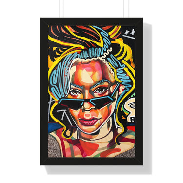 "Alien Superstar" Framed Art Print DomoINK Poster.