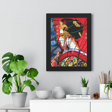 "Geisha" Framed Art Print DomoINK Poster.