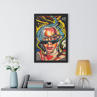 "Alien Superstar" Framed Art Print DomoINK Poster.