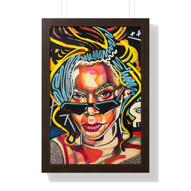 "Alien Superstar" Framed Art Print DomoINK Poster.