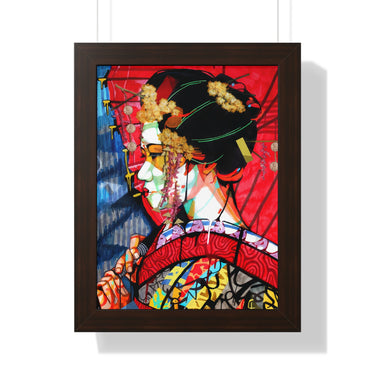 "Geisha" Framed Art Print DomoINK Poster.