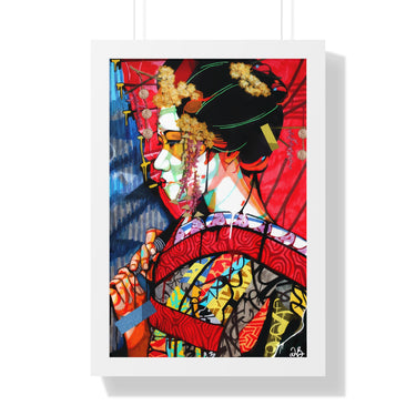 "Geisha" Framed Art Print DomoINK Poster.