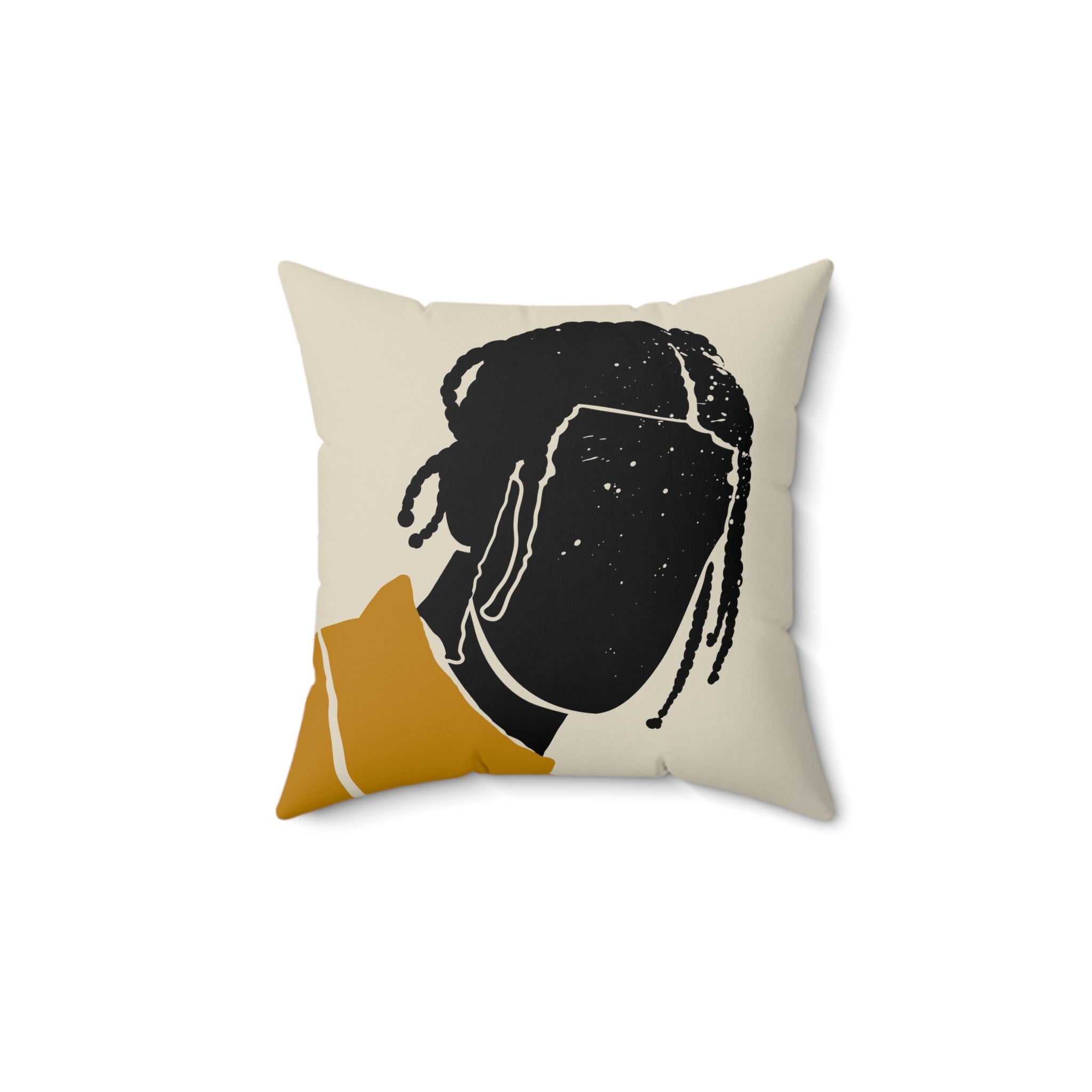 "Black Hair No. 1" Pillow