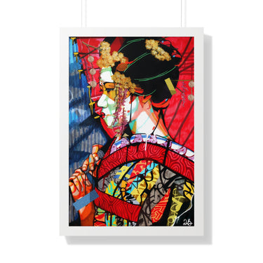 "Geisha" Framed Art Print DomoINK Poster.