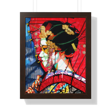 "Geisha" Framed Art Print DomoINK Poster.