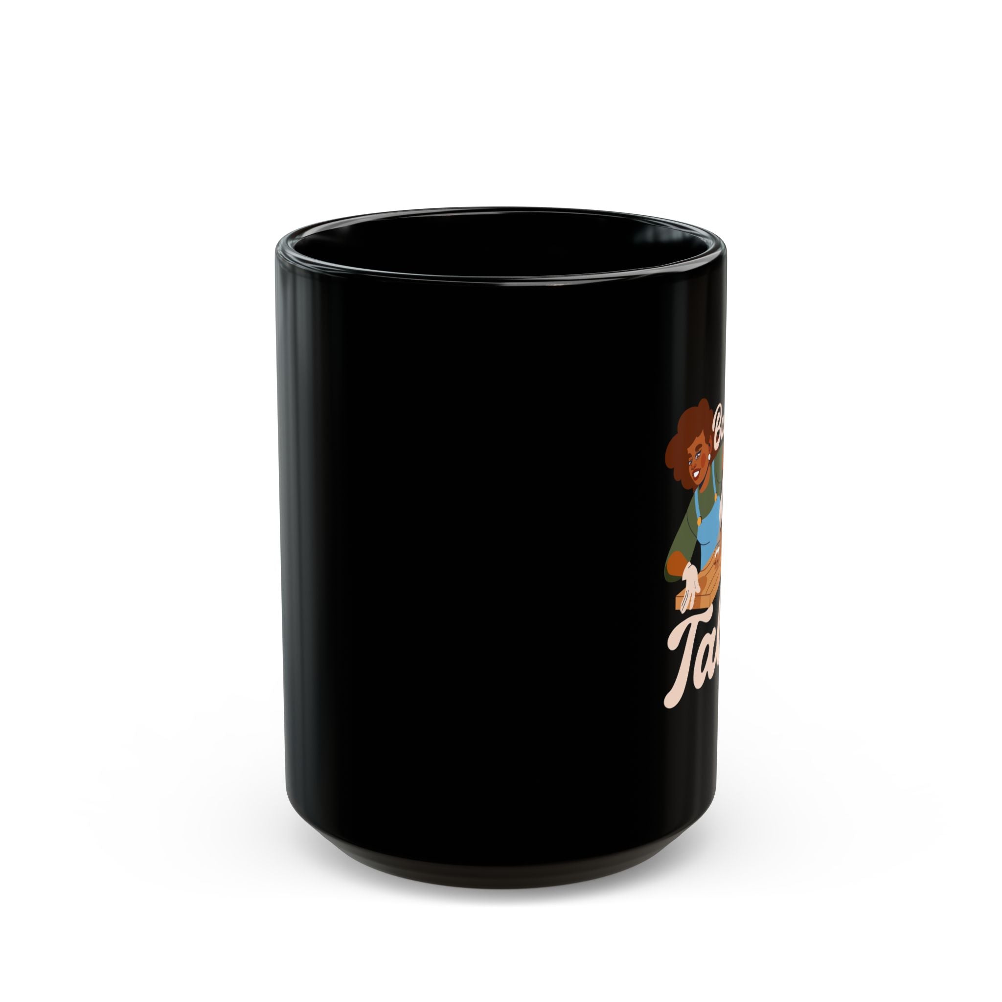 "Ma'am, Build Your Own Table" Black Mug