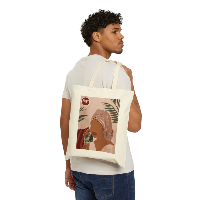 "Good Mornin" Cotton Canvas Tote Bag