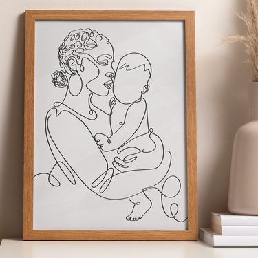 "Soulful Embrace" Art Print DomoINK .