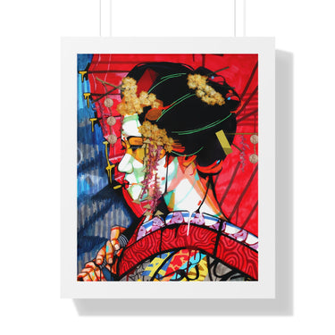 "Geisha" Framed Art Print DomoINK Poster.
