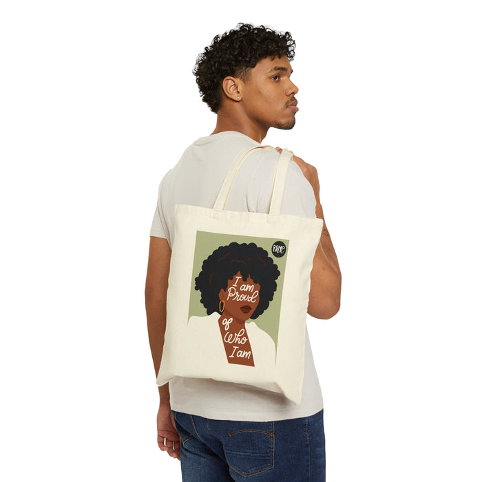 "I am Proud" Cotton Canvas Tote Bag