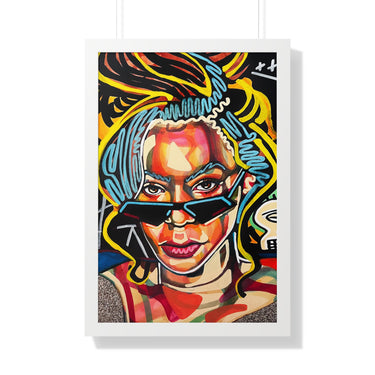 "Alien Superstar" Framed Art Print DomoINK Poster.