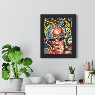 "Alien Superstar" Framed Art Print DomoINK Poster.