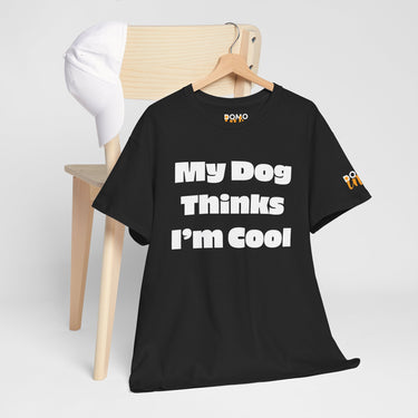"My Dog Thinks I'm Cool" Unisex Cotton Tee DomoINK T-Shirt.