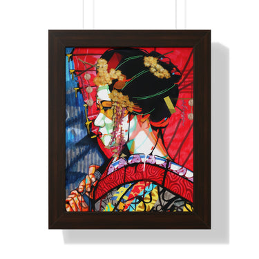 "Geisha" Framed Art Print DomoINK Poster.