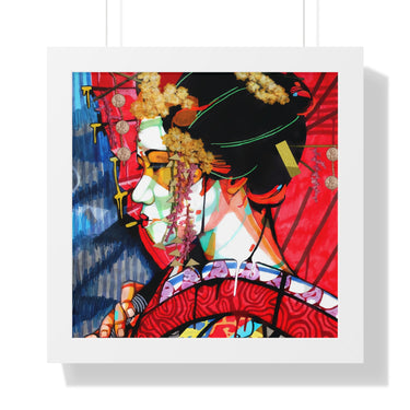 "Geisha" Framed Art Print DomoINK Poster.