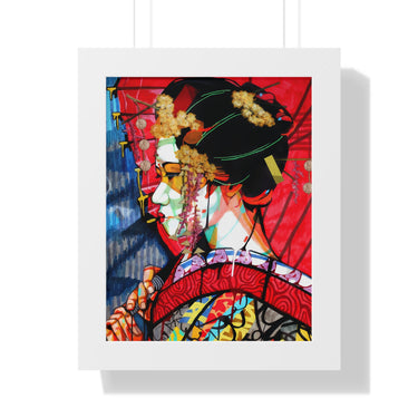 "Geisha" Framed Art Print DomoINK Poster.