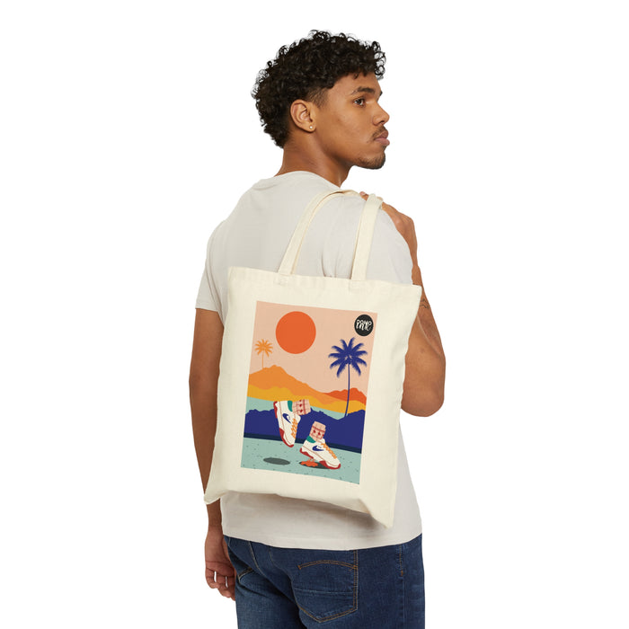 "Cali Views" Cotton Canvas Tote Bag