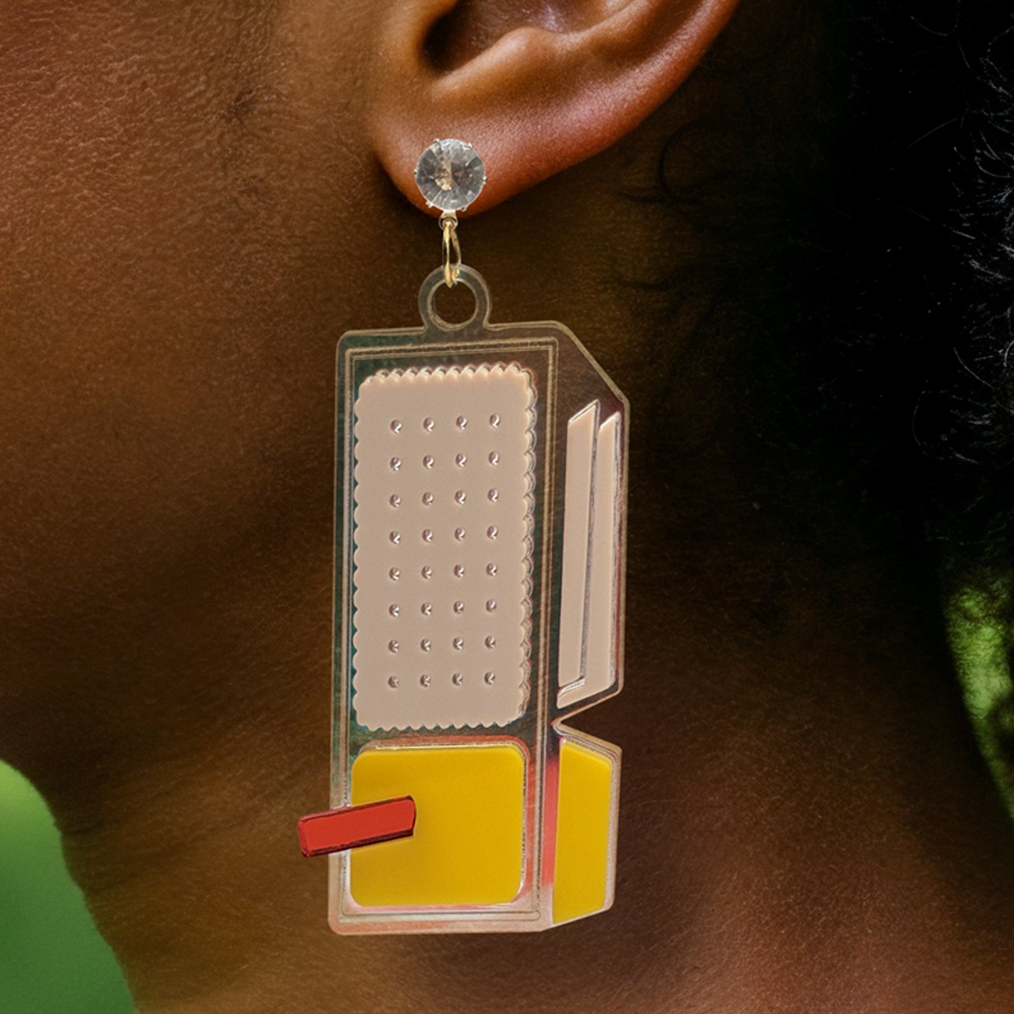 "Cheese N' Crackers" Earrings