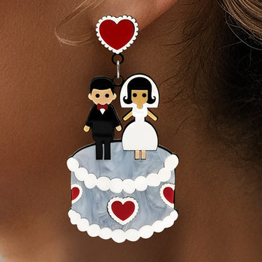 "Let's Get Married" Earrings DomoINK .