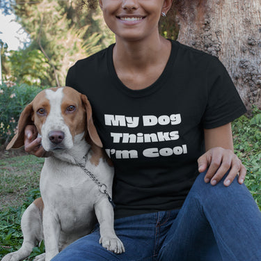 "My Dog Thinks I'm Cool" Unisex Cotton Tee DomoINK T-Shirt.