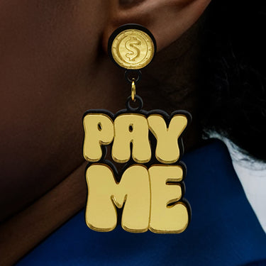 "Pay Me" Earrings DomoINK .