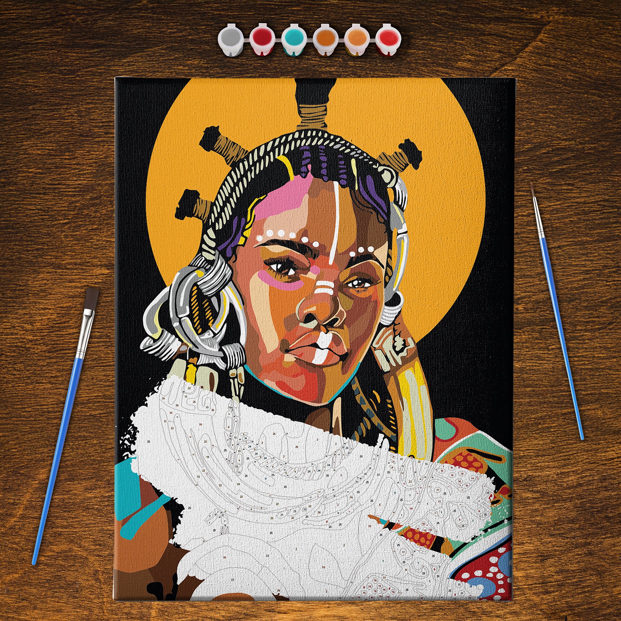 "Queen is Black" Paint-By-Number Kit DomoINK .