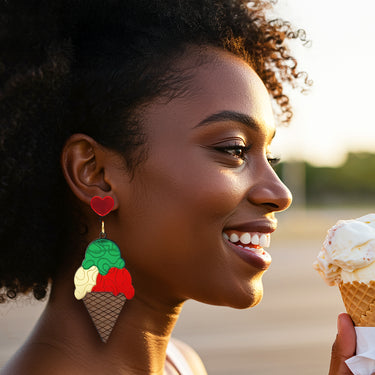 "Scoop There It Is" Earrings DomoINK .