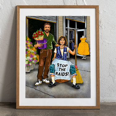 "Stop The Raids" X City of Los Angeles Print DomoINK .