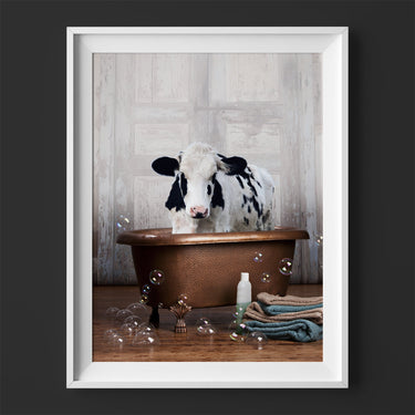 "Cow in the Tub" Print DomoINK .