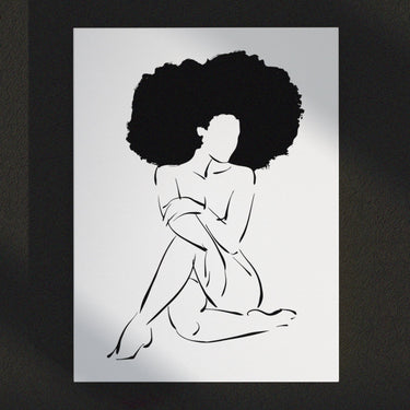 "Nude in Black No. 3" Print - DomoINK
