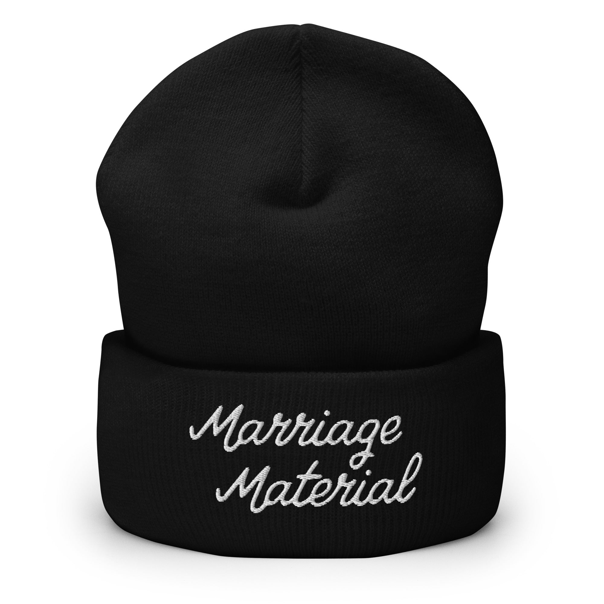 "Marriage Material" Cuffed Beanie