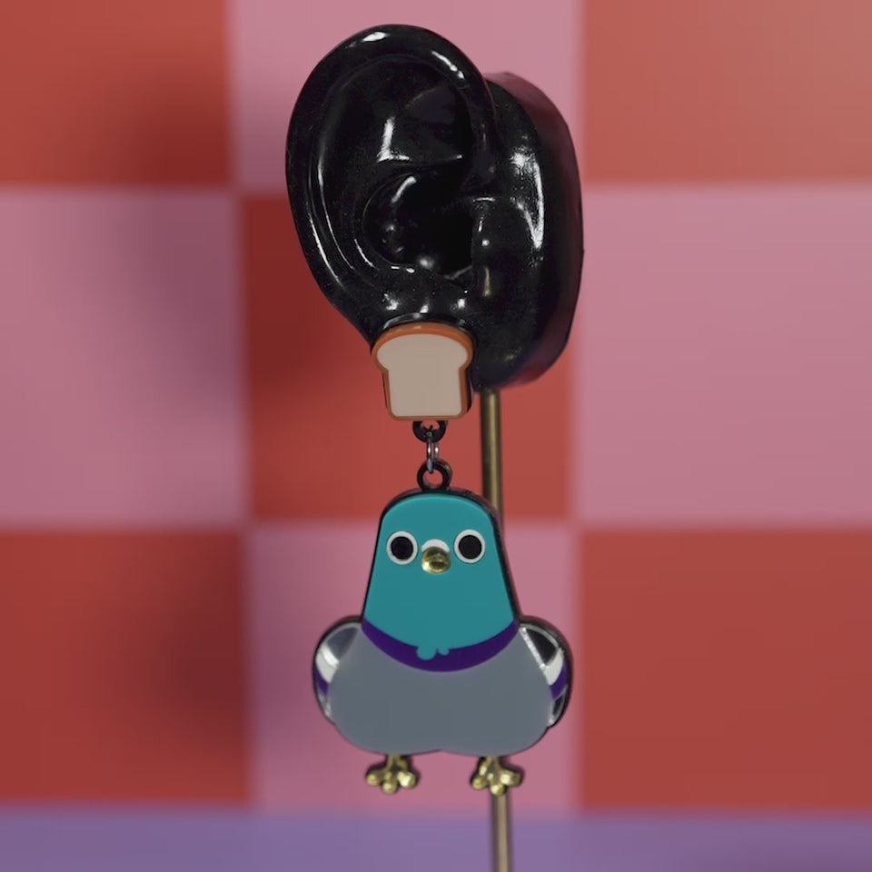 "Pigeon Toed" Earrings DomoINK .