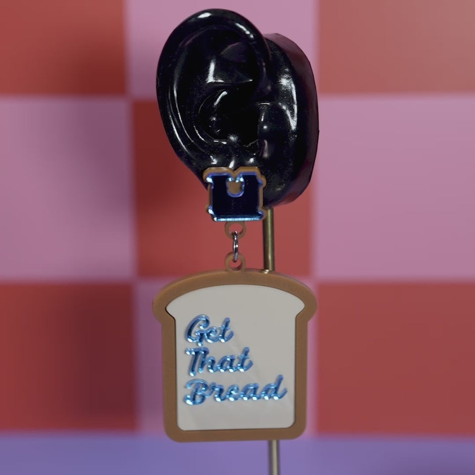 "Get That Bread" Earrings DomoINK .