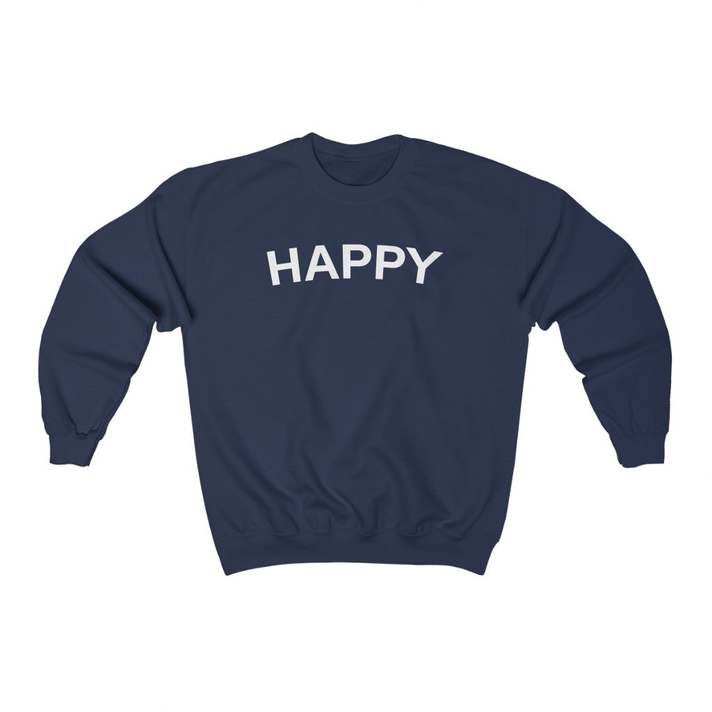 "Happy" Unisex Sweatshirt - DomoINK