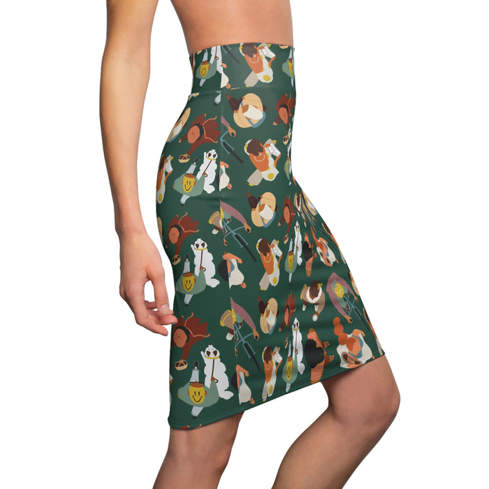 "Crosswalk" Women's Pencil Skirt