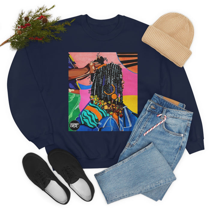 "Laid Braids" Unisex Sweatshirt - DomoINK