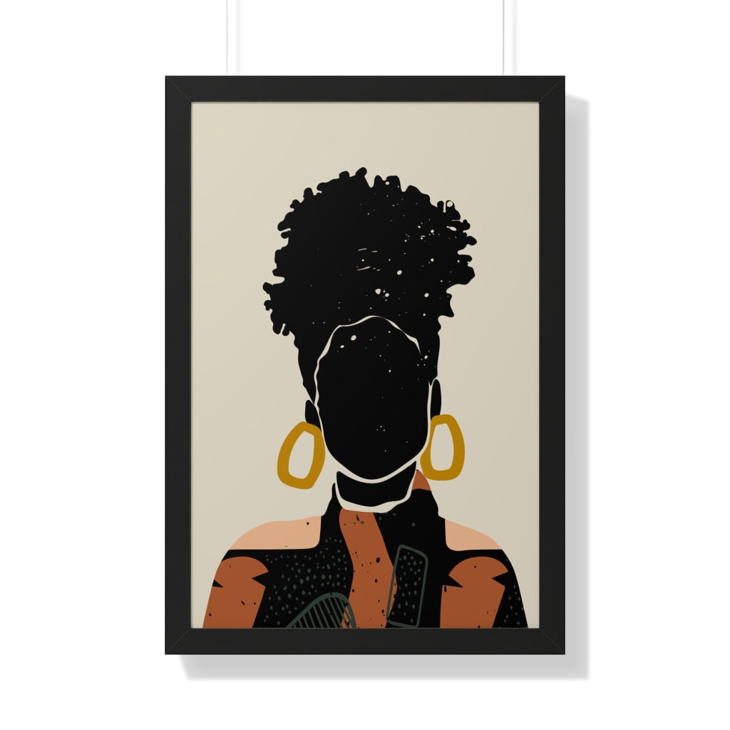 "Black Hair No. 14" Framed Art Print