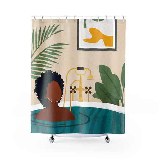 "Stay Home" Shower Curtain - DomoINK