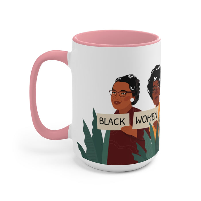 "Black Women Make History" Accent Mug - DomoINK